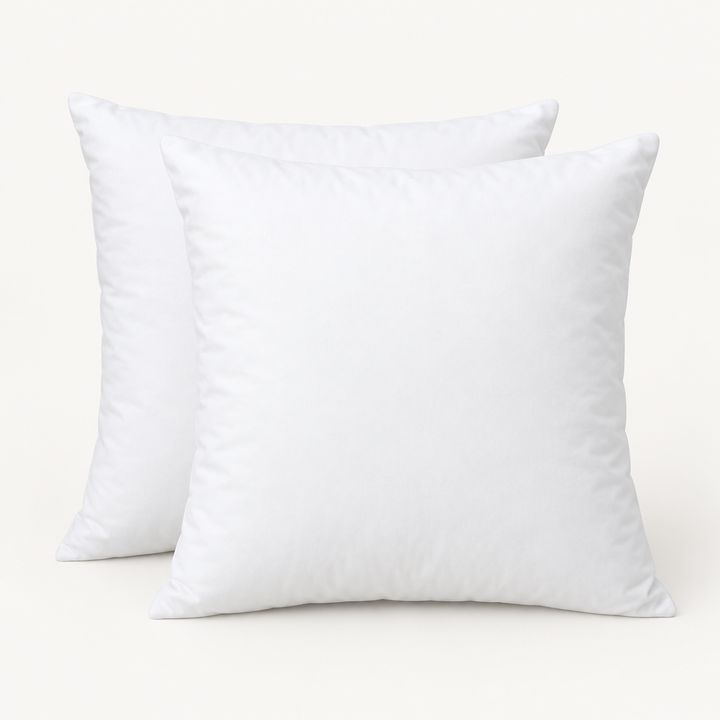 MIULEE 26x26 Euro pillow inserts, 2 pack — Plump square inserts for big Euro shams.